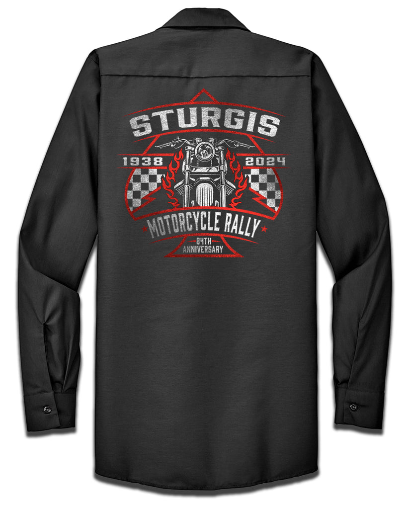 84th Aces Long Sleeve Shop Shirt – Sturgis Tees