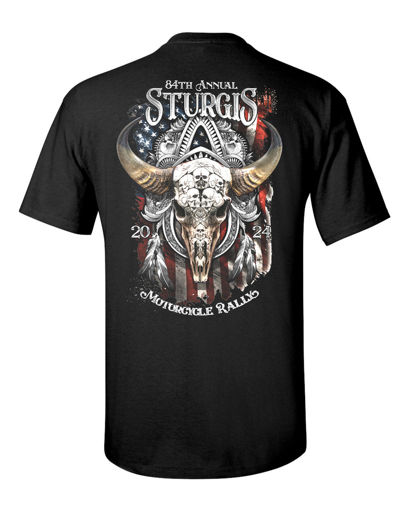 84th Buffalo Skull T-Shirt 2024 – Sturgis Tees