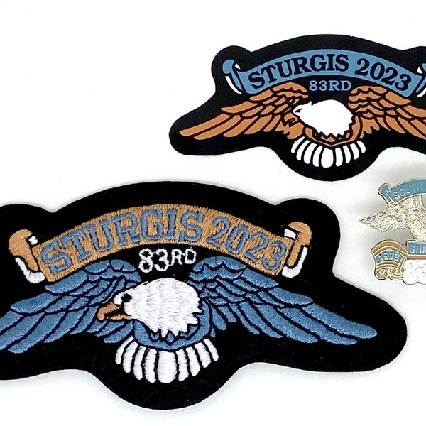 Sturgis Eagle Wing Pin, Patch & Sticker Set -  2023