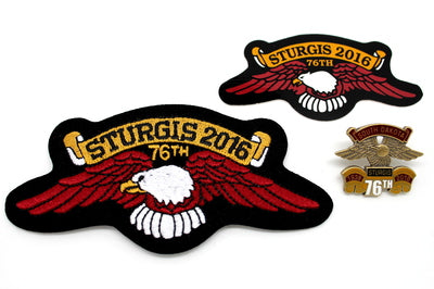 Sturgis Eagle Wing Pin, Patch & Sticker Set - 2016