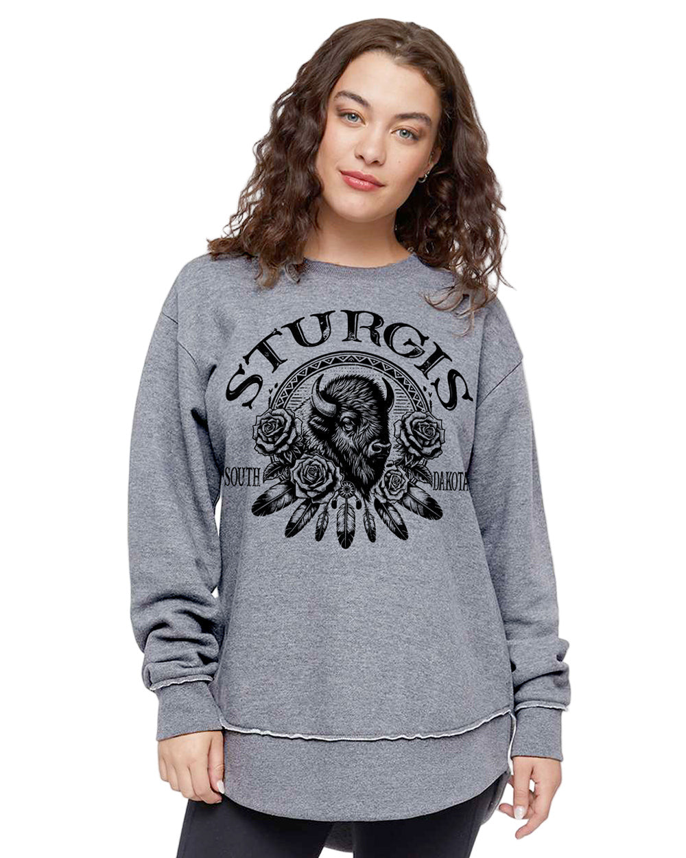 Ladies BOHO Bison Sweatshirt