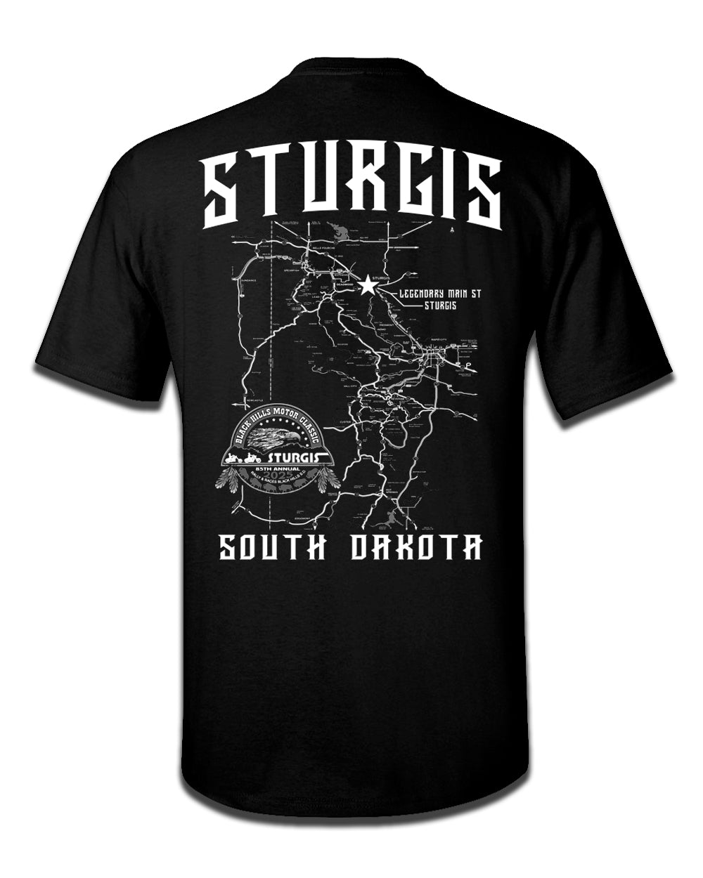85th Black Hills Map T-Shirt 2025