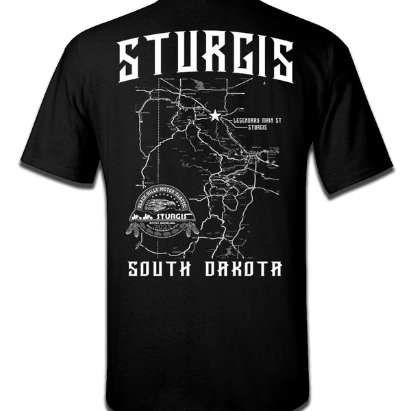 85th Black Hills Map T-Shirt 2025