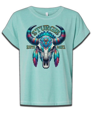 Ladies Buffalo Skull