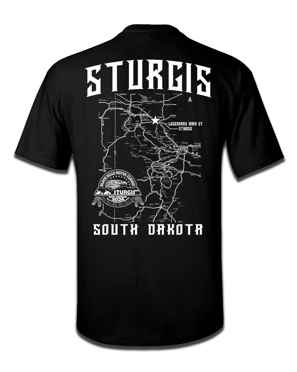 86th Black Hills Map T-Shirt 2026