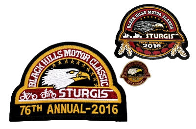 Sturgis Heritage Pin, Patch & Sticker Set - 2016