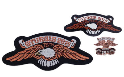 Sturgis Eagle Wing Pin, Patch & Sticker Set - 2015
