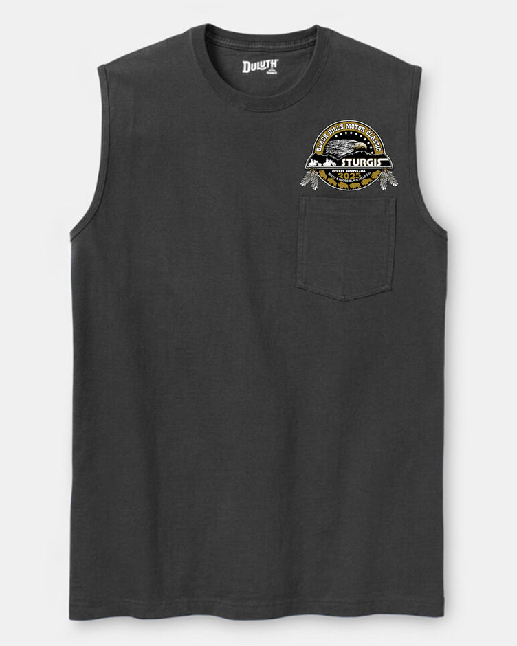 Duluth Men's Longtail T Standard Fit Sleeveless Pocket Crew 64113