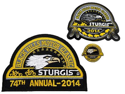 Sturgis Heritage Pin, Patch & Sticker Set - 2014