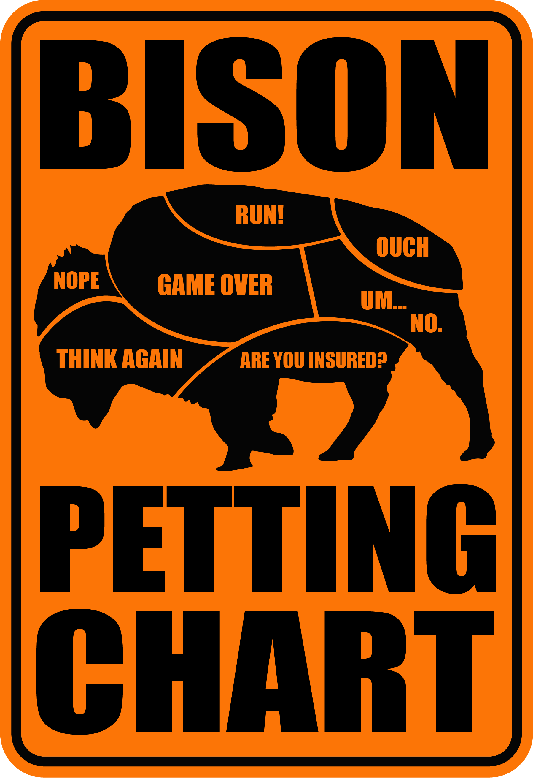 Bison Petting Chart Sticker