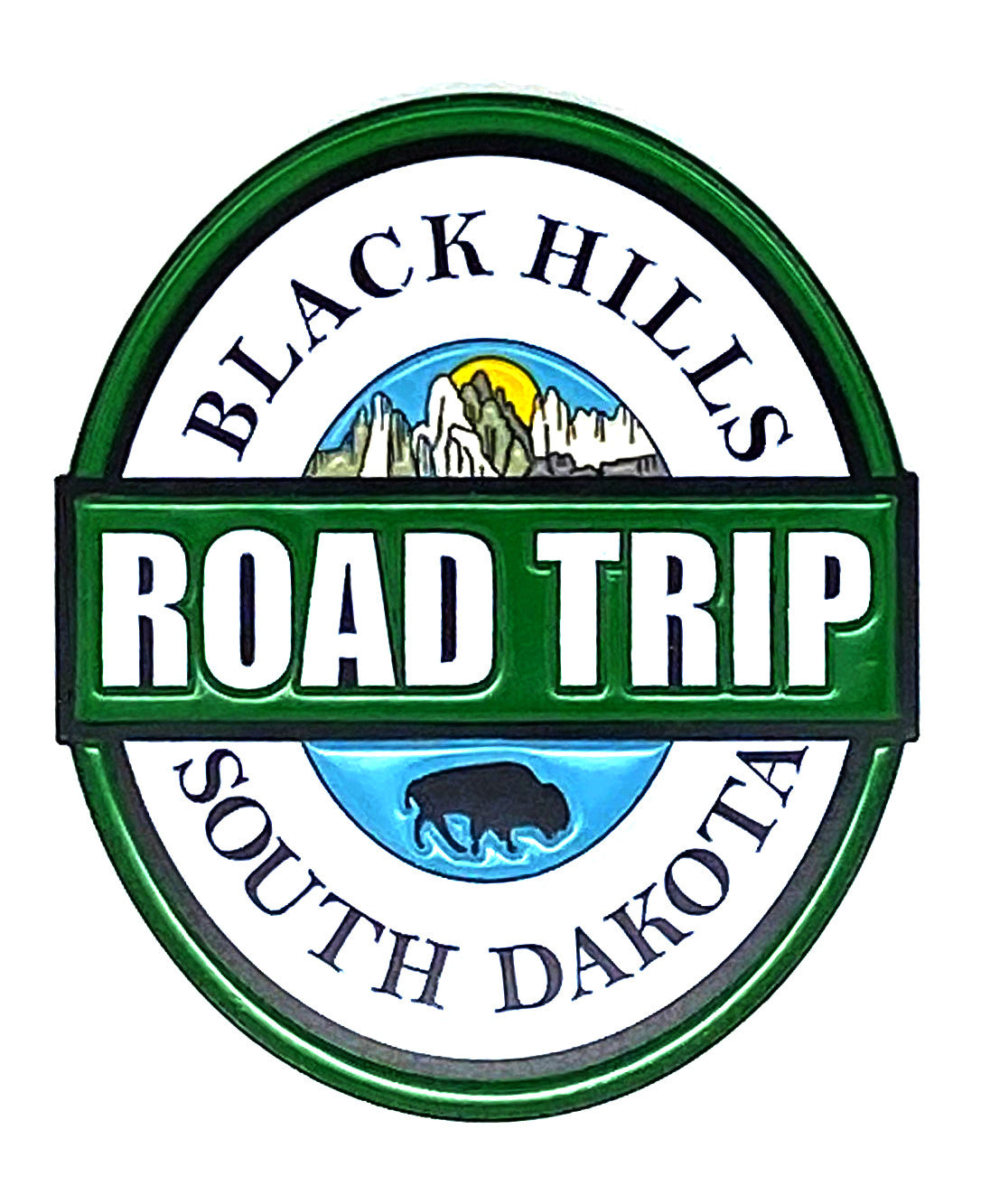 Black Hills Road Trip Magnet - Green