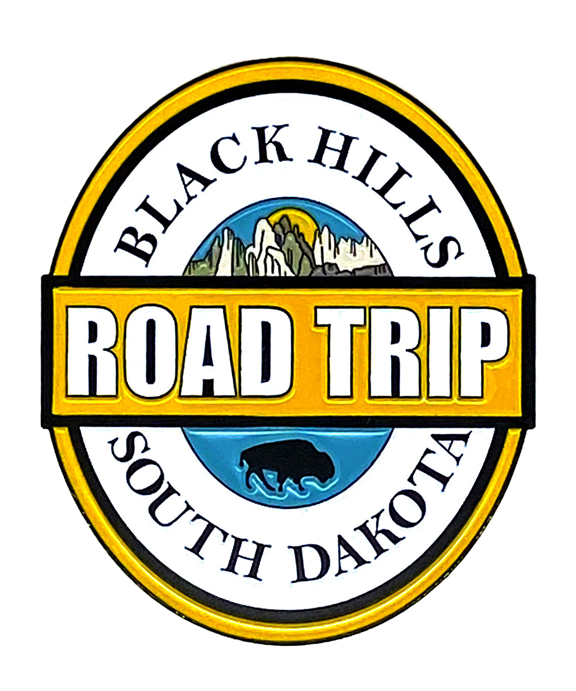 Black Hills Road Trip Magnet - Yellow