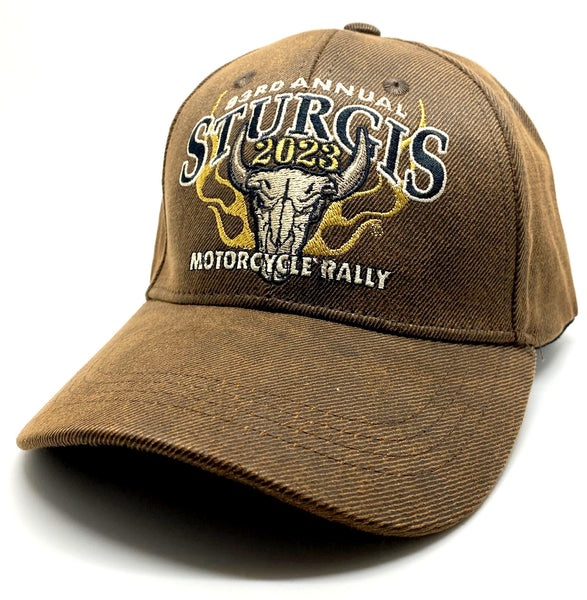 Sturgis Brown Oil Buffalo Cap - 2023