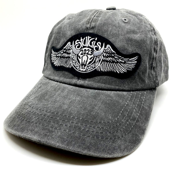 Sturgis Buffalo Wing Grey Low Crown Cap - 2023