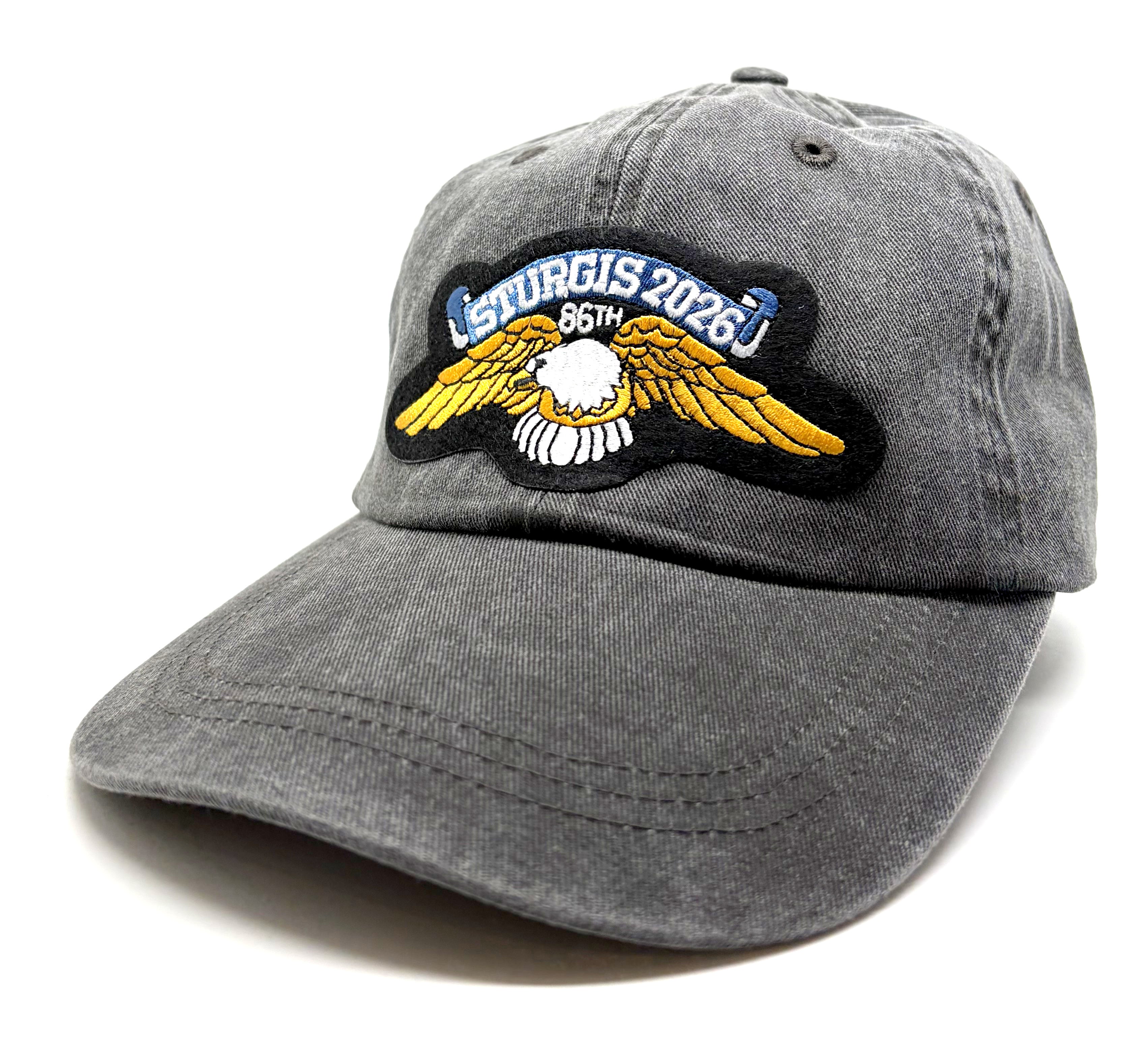 Sturgis Eagle Wing Grey Low Crown Cap - 2026