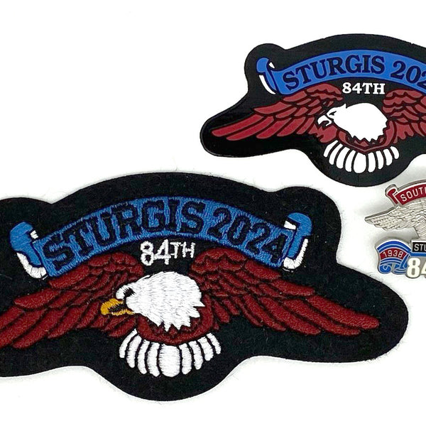 Sturgis Eagle Wing Pin, Patch & Sticker Set -  2024