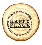 Sturgis Happy Place Natural Wood Magnet