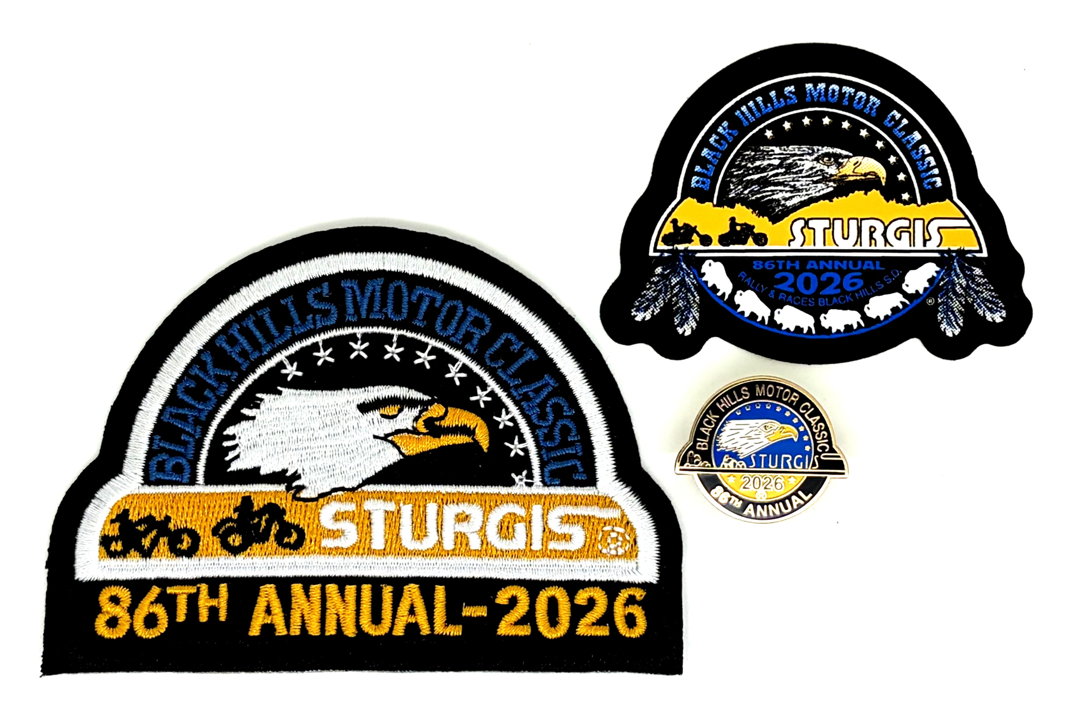 Sturgis Heritage Pin, Patch & Sticker Set - 2026