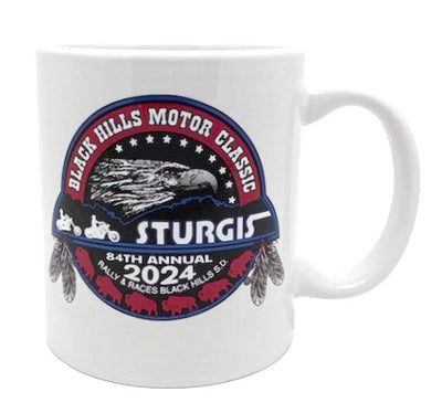 Sturgis Heritage White C Handle Mug - 2024