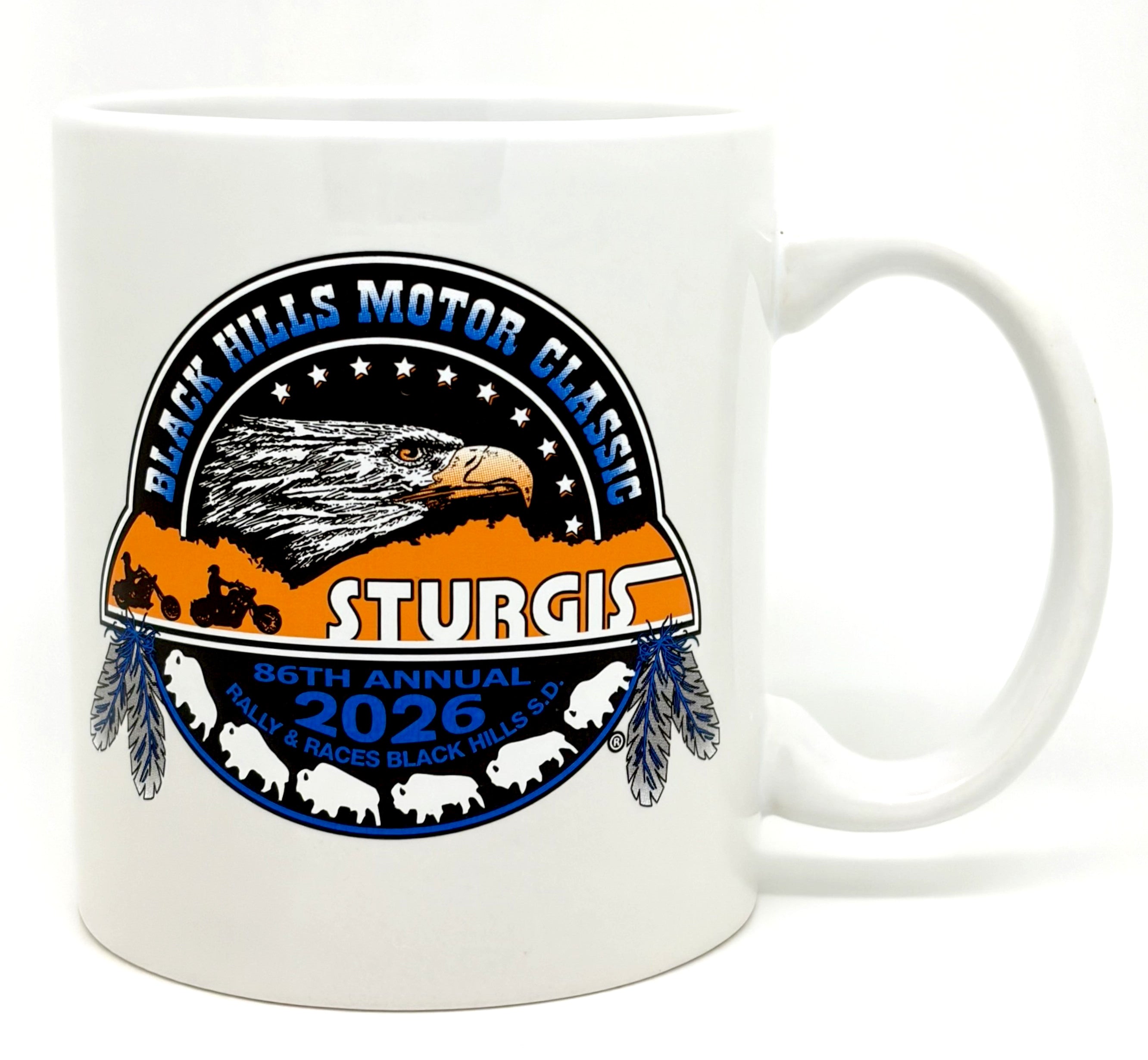 Sturgis Heritage White C Handle Mug - 2026