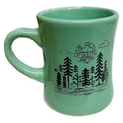 Distressed Forest Diner Mug -  Mint