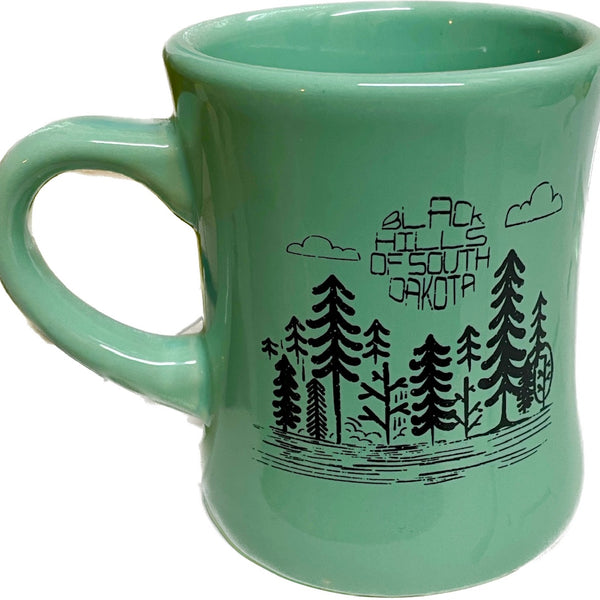 Distressed Forest Diner Mug -  Mint