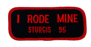 Sturgis I Rode Mine Patch - 1995 Red