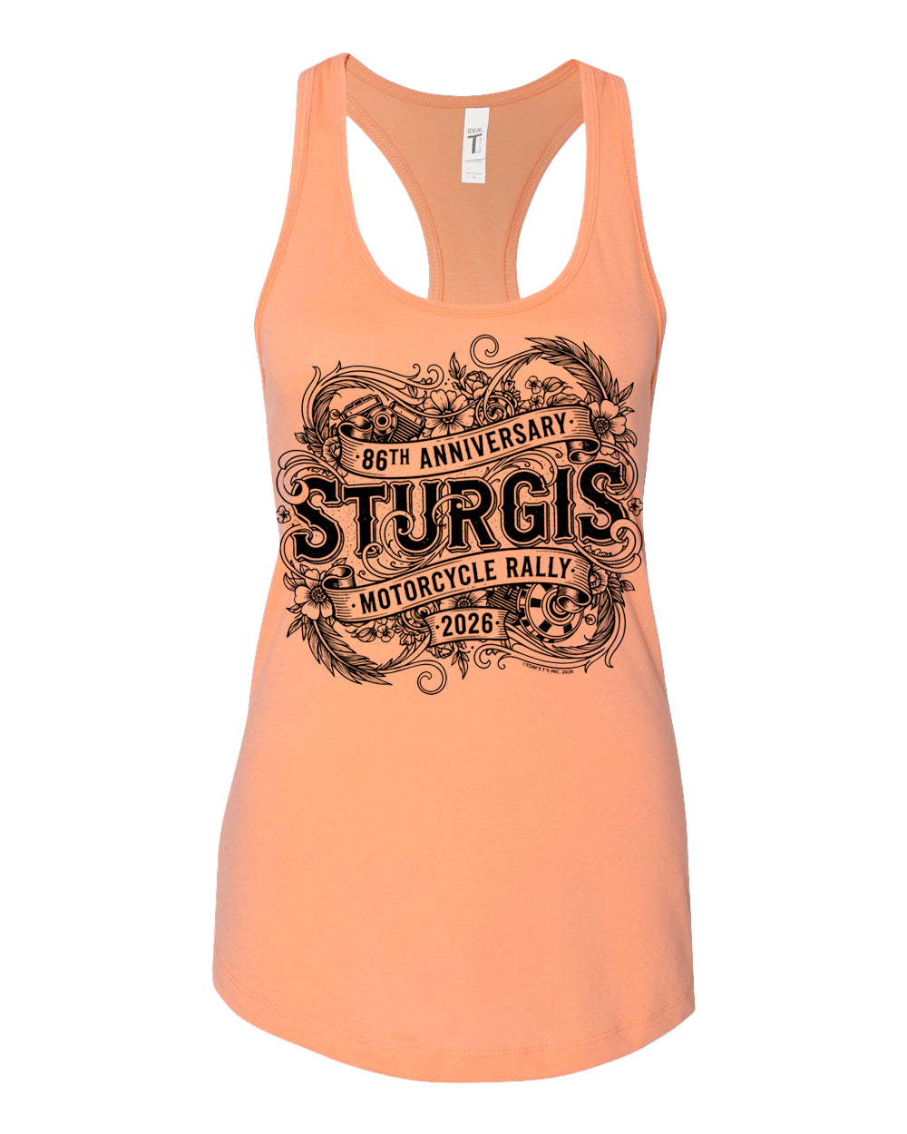 86th Ladies Orange Racerback Tank