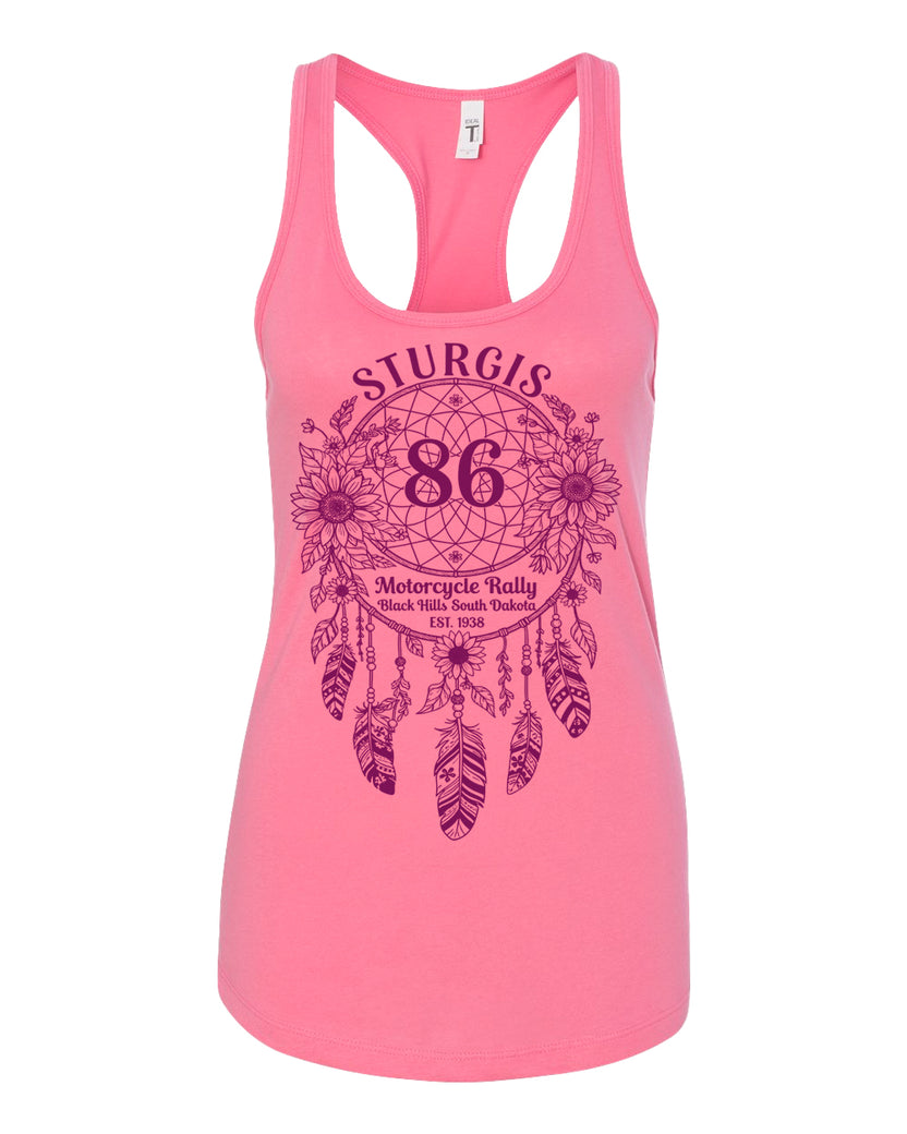 86th Ladies Pink Racerback Tank