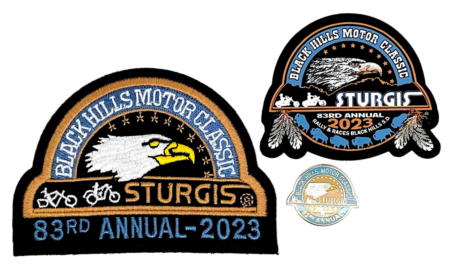 Sturgis Heritage Pin, Patch & Sticker Set - 2023