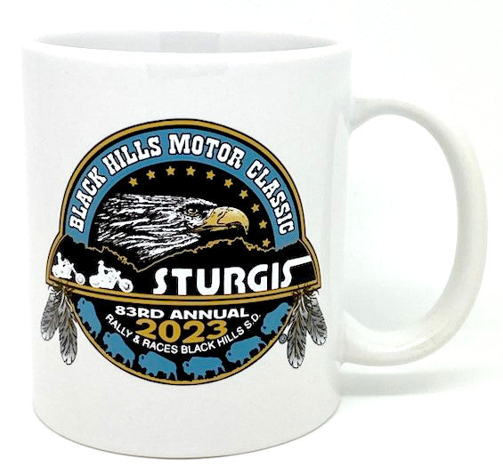 Sturgis Official Heritage White C-Handle Mug - 2023