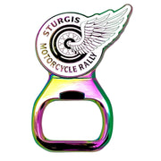 Sturgis Rainbow Plating Rally Bottle Opener Magnet