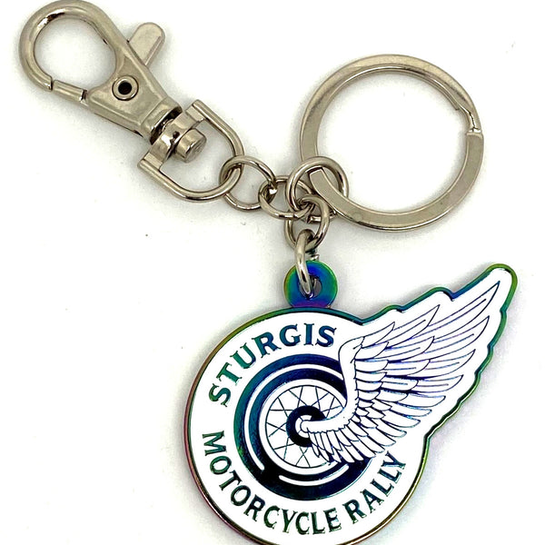 Sturgis Rainbow Plating Rally Keychain