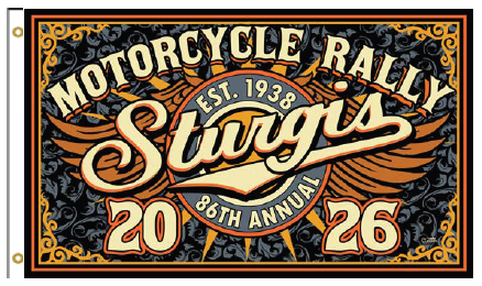 Sturgis Rally Wings Flag - 2026