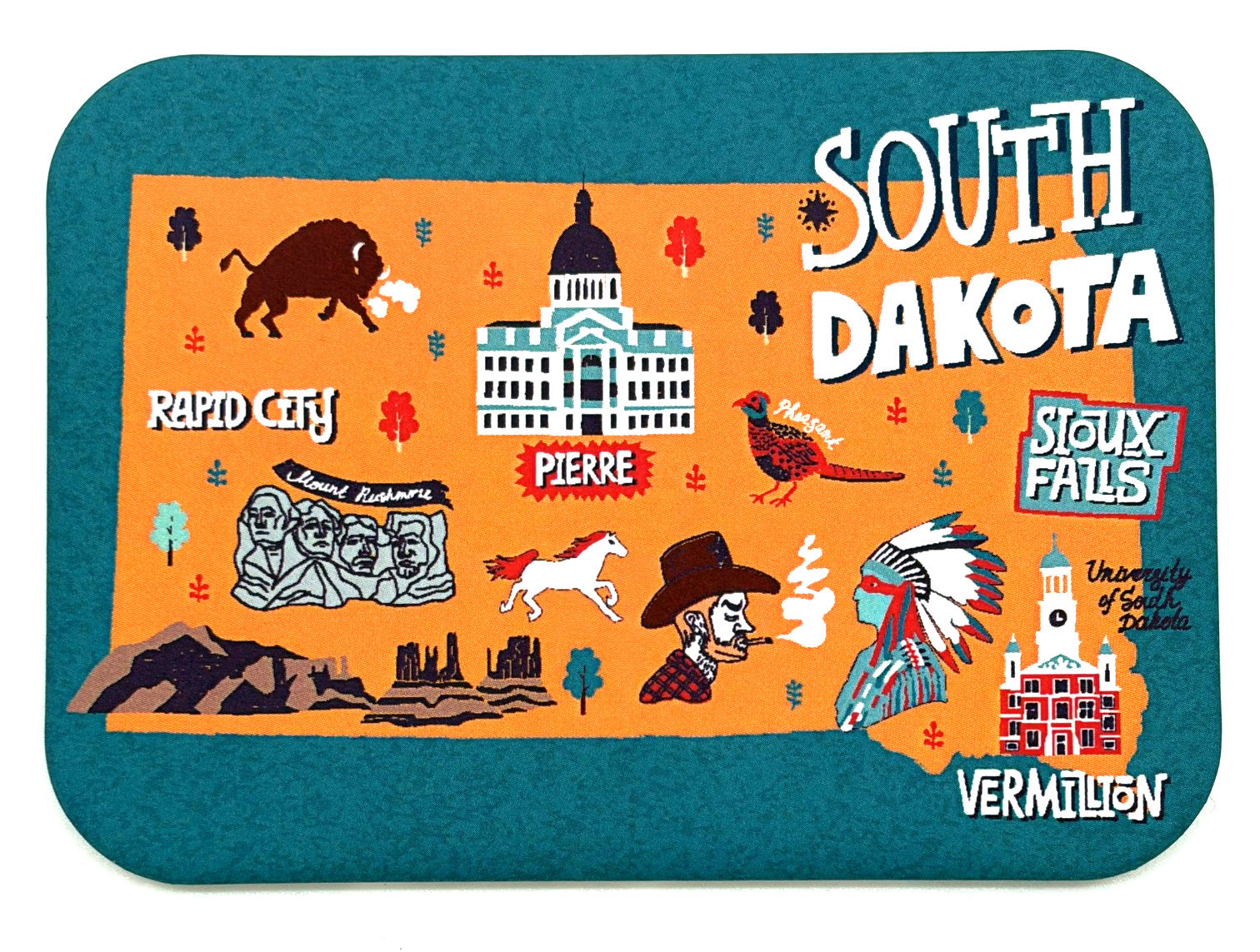 South Dakota Map Magnet