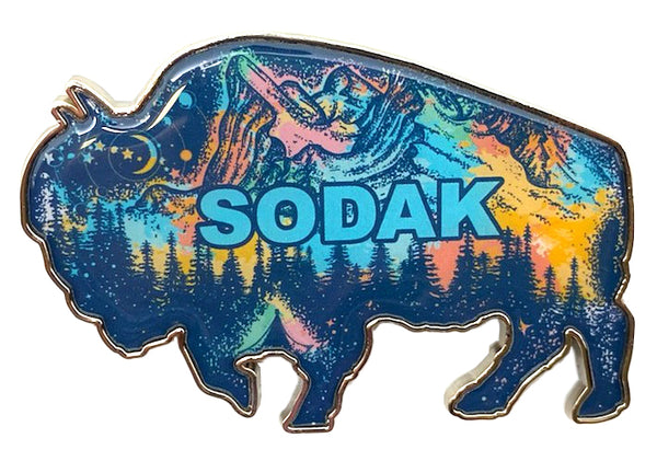 SoDak Night Buffalo Magnet