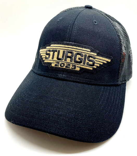 Sturgis Steel Wing Black Mesh Cap - 2023