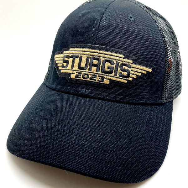 Sturgis Steel Wing Black Mesh Cap - 2023