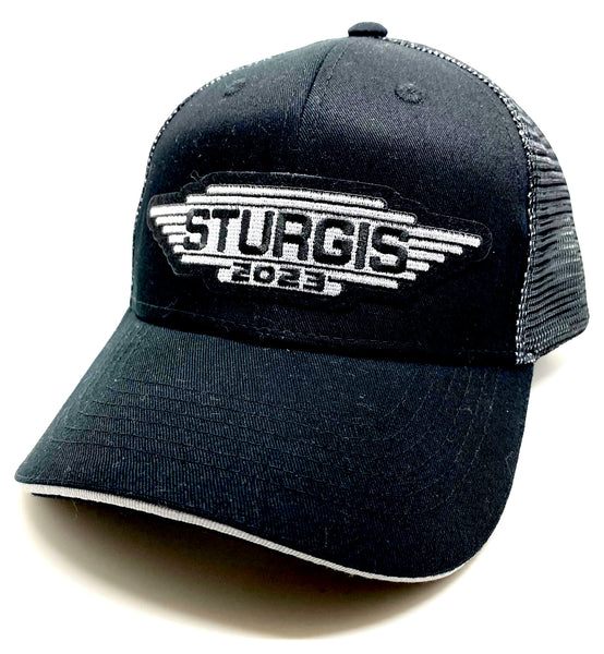 Sturgis Steel Wing Black/Silver Mesh Cap - 2023