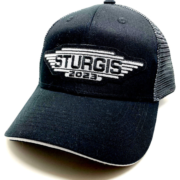Sturgis Steel Wing Black/Silver Mesh Cap - 2023