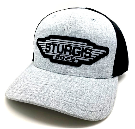 Sturgis Steel Wing Silver Black Cap - 2025