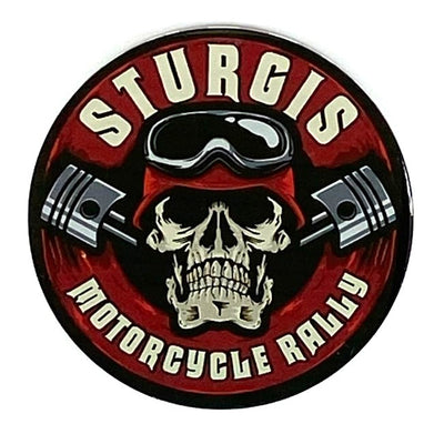Sturgis Dual Piston Skull Acrylic Magnet