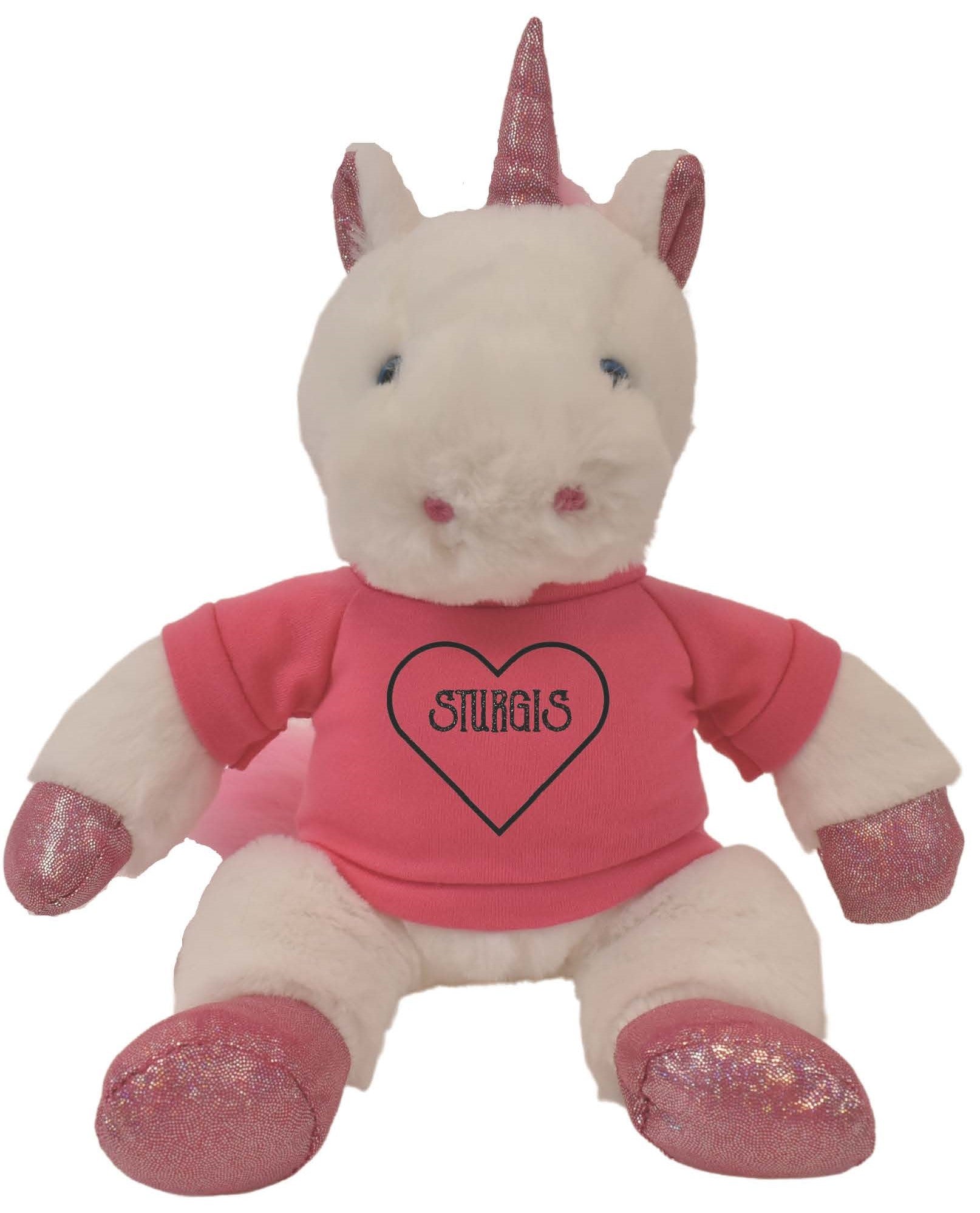 Sturgis Heart Unicorn Plush