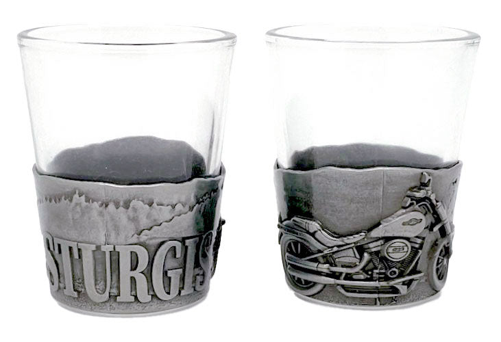 Sturgis Metal Base Shot Glass