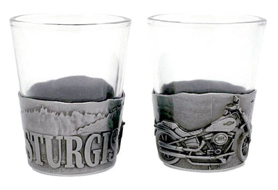 Sturgis Metal Base Shot Glass