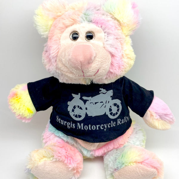 Sturgis Motorcycle Rally Rainbow Bear Plush