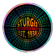 Sturgis Retro Rally Record Holographic Sticker