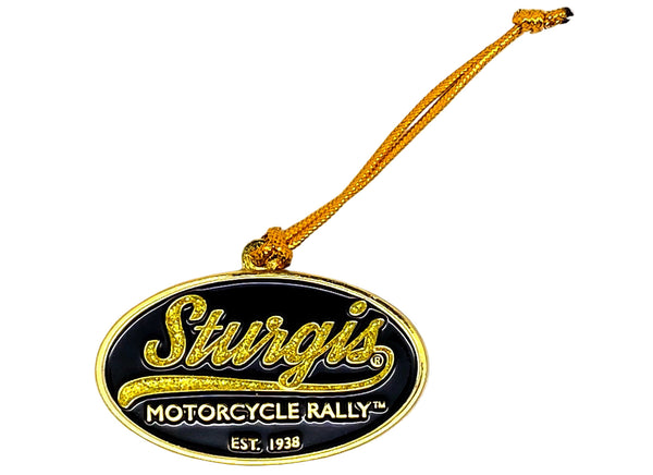 Sturgis Vintage Oval Gold Ornament