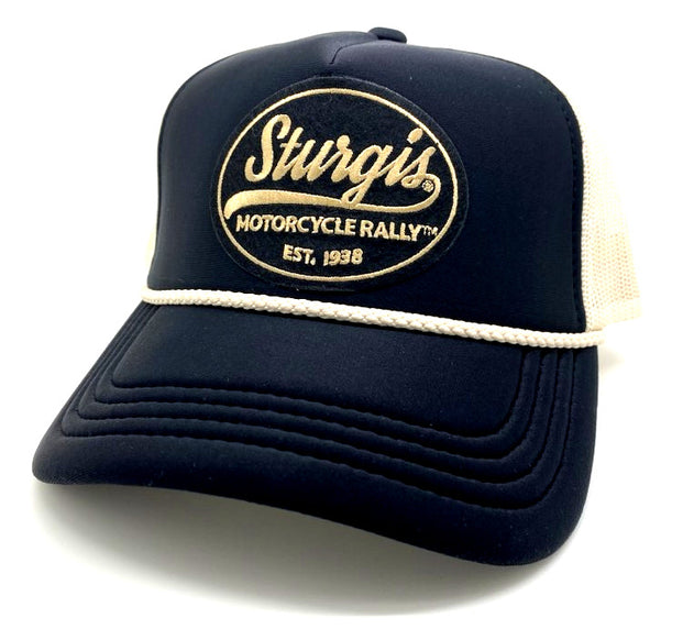 Sturgis Vintage Oval Foam Rope Trucker Cap