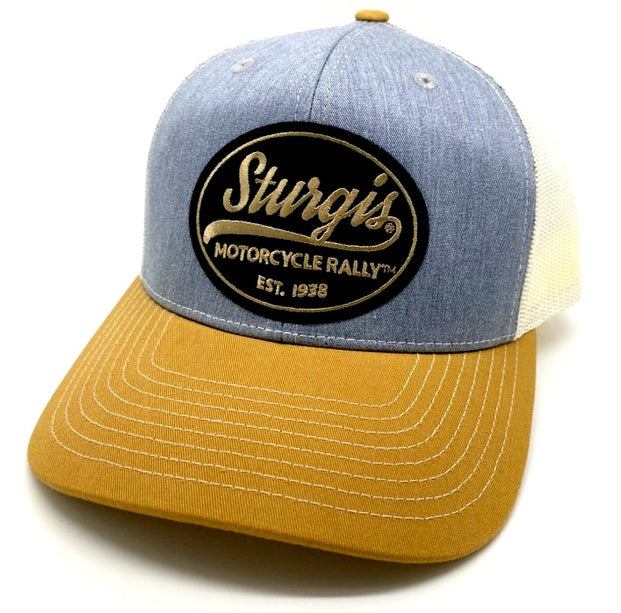 Sturgis Vintage Oval Grey Birch Trucker Cap